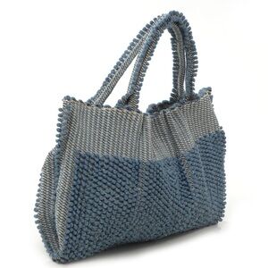 Antonello Tedde Blue Capriccioli Medium Handwoven Tote Bag